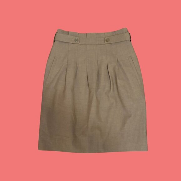 BCBG Camel Wool Blend High-Waisted Mini Skirt - Size 6 - Picture 3 of 8